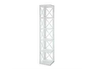 Oxford 5Tier Corner Bookcase White Oxford 5Tier Corner Bookcase White