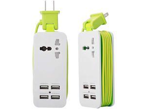 USB Power Strip 4 Port USB Charger Station 5V 21A1A 21W Travel Charging Strip Outlets 5ft Extension Power Supply Cord with Universal Flat Wall Plug 100V240V Input USB Power Sockets Green USB Power Strip 4 Port USB Charger Station 5V 21A1A 21W Travel Charging Strip Outlets 5ft Extension Power Supply Cord with Universal Flat Wall Plug 100V240V Input USB Power Sockets Green