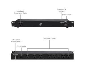 PDU Power Strip Surge Protector 150 Joule 15 Amp 9 Outlet Strips Surge Protector Heavy Duty Electric Extension Cord Strip 1U Rack Mount Protection Power Outlet Strip WAC Filter Pro PCO850 PDU Power Strip Surge Protector 150 Joule 15 Amp 9 Outlet Strips Surge Protector Heavy Duty Electric Extension Cord Strip 1U Rack Mount Protection Power Outlet Strip WAC Filter Pro PCO850