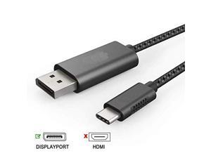 USB C to DisplayPort Cable 4K60Hz Thunderbolt 3 to DisplayPort Cable Compatible for MacBook Pro 201920182017 MacBook Air iPad Pro 20192018 XPS 15 Surface Book 2 and MoreGray 3ft