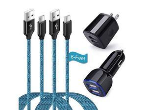 USB Car Charger Adapter Wall Charger Plug with 2 Pack Fast Charging Type C Cable Compatible for Samsung Galaxy S10e S10 A50 A10e A20 A70 A80 Note 9 10 Pro Note 8 Google Pixel 3 3a 2 XL Moto G7 USB Car Charger Adapter Wall Charger Plug with 2 Pack Fast Charging Type C Cable Compatible for Samsung Galaxy S10e S10 A50 A10e A20 A70 A80 Note 9 10 Pro Note 8 Google Pixel 3 3a 2 XL Moto G7