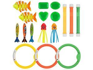16pcs Diving Pool Toys Set Dive Stick Toys for Kids Swimming Pools Toys Including 3 pcs Dive Sticks 3 pcs Dive Rings 3 pcs Toypedo Bandits Perfect for Children Over 5 Years Old 16pcs Diving Pool Toys Set Dive Stick Toys for Kids Swimming Pools Toys Including 3 pcs Dive Sticks 3 pcs Dive Rings 3 pcs Toypedo Bandits Perfect for Children Over 5 Years Old