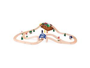 b toys wood and wheels train set