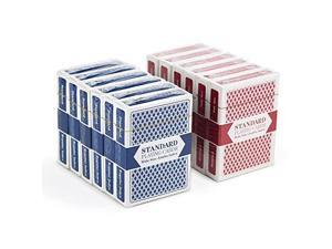 12 Decks 6 Red6 Blue WideSize Jumbo Index Plastic Coated Playing Cards 12 Decks 6 Red6 Blue WideSize Jumbo Index Plastic Coated Playing Cards