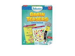 Educational Game Brain Teasers 699 Years | Erasable and Reusable Activity Mats | Gifts for Boys and Girls 6 7 8 9 Years and Up | Travel Friendly Toy with Dry Erase Marker