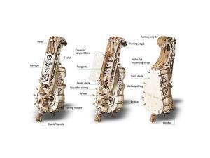 Mechanical Models 3D Wooden Puzzle Mechanical HurdyGurdy Musical Instrument Mechanical Models 3D Wooden Puzzle Mechanical HurdyGurdy Musical Instrument