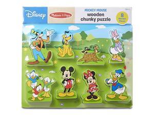 Doug Disney Mickey Mouse Clubhouse Wooden Chunky Puzzle 8 Pieces Great Gift for Girls and Boys Best for 2 3 and 4 Year Olds Doug Disney Mickey Mouse Clubhouse Wooden Chunky Puzzle 8 Pieces Great Gift for Girls and Boys Best for 2 3 and 4 Year Olds