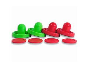 Two Colored of Air Hockey Pushers and Red Air Hockey Pucks Goal Handles Paddles Replacement Accessories for Game Tables 4 Striker 4 Puck Pack Two Colored of Air Hockey Pushers and Red Air Hockey Pucks Goal Handles Paddles Replacement Accessories for Game Tables 4 Striker 4 Puck Pack
