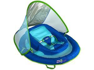 Infant Baby Spring Float with Adjustable Sun Canopy Blue Infant Baby Spring Float with Adjustable Sun Canopy Blue
