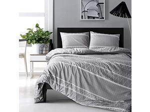 Bohemian Queen Duvet Cover Set Lightweight Soft Grey Triangle 3PC Comforter Cover Set Hotel Quality Queen Bohemian Queen Duvet Cover Set Lightweight Soft Grey Triangle 3PC Comforter Cover Set Hotel Quality Queen