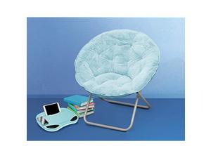 Light Blue Faux Fur Saucer Chair Light Blue Faux Fur Saucer Chair