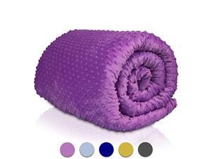 Weighted Blanket Cover | King Size 80 x 87 | Made of Luxury Soft Minky Fleece Fabric Machine Washable Premium Comforter Sheet with 12 Ribbon Ties and Zipper | Lavender Gray Weighted Blanket Cover | King Size 80 x 87 | Made of Luxury Soft Minky Fleece Fabric Machine Washable Premium Comforter Sheet with 12 Ribbon Ties and Zipper | Lavender Gray