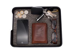 Pocket Park XL - Wallet, Car Keys, Spare Change & Pocket Clutter Catchall Tidy Tray, 22x20cm, Black - CEG-50 By Connected Essentials Pocket Park XL - Wallet, Car Keys, Spare Change & Pocket Clutter Catchall Tidy Tray, 22x20cm, Black - CEG-50 By Connected Essentials