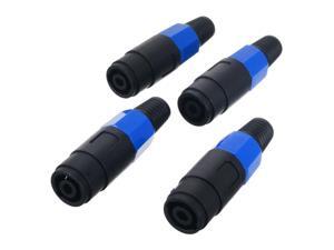 4pcs/lot 4 Pin Pole Female Jack Speaker Cable Connector Suitable for 8mm Microphone Cable Audio Loudspeaker 4pcs/lot 4 Pin Pole Female Jack Speaker Cable Connector Suitable for 8mm Microphone Cable Audio Loudspeaker