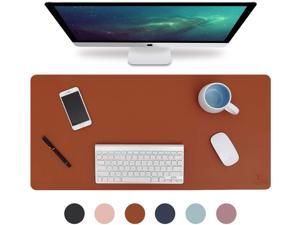 Desk Pad, Office Desk Mat, 35.4" x 17" PU Leather Desk Blotter, Laptop Desk Mat, Waterproof Desk Writing Pad for Office and Home, Dual-Sided (Brown) Desk Pad, Office Desk Mat, 35.4" x 17" PU Leather Desk Blotter, Laptop Desk Mat, Waterproof Desk Writing Pad for Office and Home, Dual-Sided (Brown)