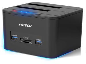 USB 3.0 to SATA Hard Drive Docking Station Dual-Bay External 5-in-1 HDD Dock with Offline Clone/Duplicator Function for 2.5/3.5 Inches SATA HDD SSD,Support TF & SD Card (2x12TB) USB 3.0 to SATA Hard Drive Docking Station Dual-Bay External 5-in-1 HDD Dock with Offline Clone/Duplicator Function for 2.5/3.5 Inches SATA HDD SSD,Support TF & SD Card (2x12TB)