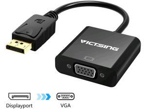 VicTsing DisplayPort DP to VGA Adapter, Gold-Plated Converter for PC Laptop, DP to VGA Adapter Cable, Male to Female, Compatible for PC, Monitor, Projector, TV. VicTsing DisplayPort DP to VGA Adapter, Gold-Plated Converter for PC Laptop, DP to VGA Adapter Cable, Male to Female, Compatible for PC, Monitor, Projector, TV.