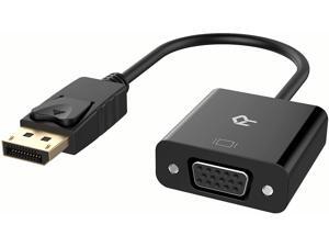 Rankie DisplayPort (DP) to VGA Adapter, Gold Plated Converter, Black Rankie DisplayPort (DP) to VGA Adapter, Gold Plated Converter, Black