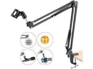 NEEWER Adjustable Microphone Suspension Boom Scissor Arm Stand, Max Load 1 KG Compact Mic Stand Made of Durable Steel for Radio Broadcasting Studio, Voice-Over Sound Studio, Stages, and TV Stations
