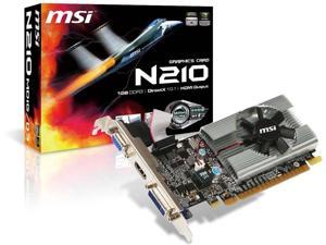 MSI N210-MD1G/D3 GeForce 210 Graphic Card - 589 MHz Core - 1 GB GDDR3 SDRAM - PCI Express 2.0 x16 - Low-profile - 1000 MHz Memory Clock - 2560 x 1600 - DirectX 10.1, OpenGL 3.1 - HDMI - DVI - VGA - N2