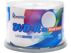 Logo 50 Pack DVD Plus R DVD+r Dl 8.5gb 8X Double Layer Blank Data Record 50 Discs Spindle