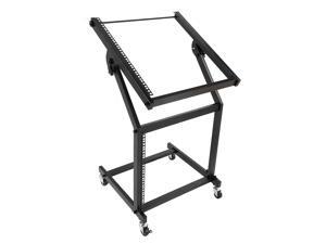 Magace 19U Mixer Studio Rack Stand on Wheels Black Magace 19U Mixer Studio Rack Stand on Wheels Black