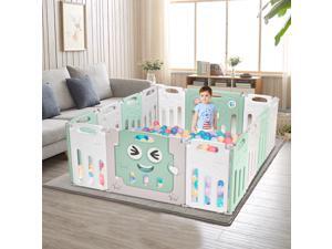 14 Panel Foldable Baby Playpen Kids Safety Fence Play Center Play Yard Playpen 14 Panel Foldable Baby Playpen Kids Safety Fence Play Center Play Yard Playpen