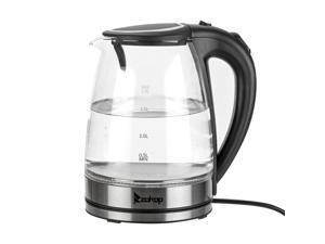 Topwit Electric Kettle Water Heater Boiler Glass Cordless Tea Kettle 2 Liter With Led Light Stainless Steel Inner Lid And Bottom Fast Heating With Auto Shut Off And Boil Dry Protection Newegg Com