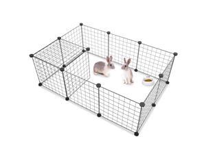 Pet Playpen Small Animal Cage Indoor Portable Metal Wire Yard Fence Organizer