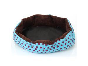 Nice-looking Dot Pattern Octagonal Flannelette & Cotton Pet Bed Light Blue L Nice-looking Dot Pattern Octagonal Flannelette & Cotton Pet Bed Light Blue L