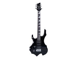 Glarry Black GP Left-Handed Electric Guitar with Bag Strap Tools Glarry Black GP Left-Handed Electric Guitar with Bag Strap Tools