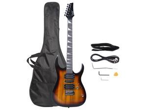 New Glarry 170 Type Electric Guitar Bag Shoulder Strap Pick Whammy Bar Sunset New Glarry 170 Type Electric Guitar Bag Shoulder Strap Pick Whammy Bar Sunset