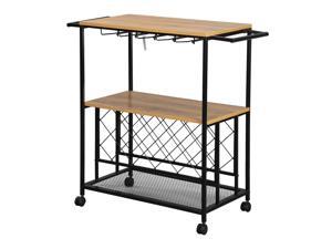 Industrial Wine Rack Cart Kitchen Rolling Storage Bar Wood Table Serving Trolley Industrial Wine Rack Cart Kitchen Rolling Storage Bar Wood Table Serving Trolley