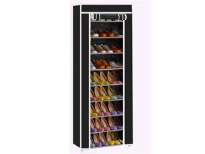 10-Layers 9 Lattices Shoe Rack Shoe Storage Organizer Cabinet Tower with Non-Woven Fabric Cover 10-Layers 9 Lattices Shoe Rack Shoe Storage Organizer Cabinet Tower with Non-Woven Fabric Cover