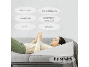 Superior Wedge Memory Foam Pillow with Removable Cover