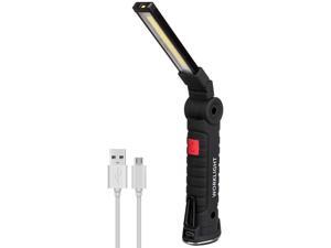 COB Work Light Rechargeable USB Inspection Light Mini Foldable Work Lights Portable LED Flashlight with Magnetic Base & Swivel Hook & 5 Modes for Truck Car Repair Outdoor Emergency Home Use COB Work Light Rechargeable USB Inspection Light Mini Foldable Work Lights Portable LED Flashlight with Magnetic Base & Swivel Hook & 5 Modes for Truck Car Repair Outdoor Emergency Home Use