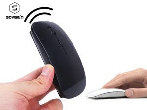 2.4GHz Ultra Slim USB 1600 DPI Optical Wireless Mouse, Black