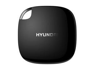 Hyundai 256GB Ultra Portable Data Storage Fast External SSD Midnight Black, PC/MAC/Mobile- USB-C/USB-A, Dual Cable Included
