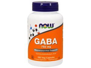 Now Foods, GABA, 750 mg, 100 Veg Capsules Now Foods, GABA, 750 mg, 100 Veg Capsules