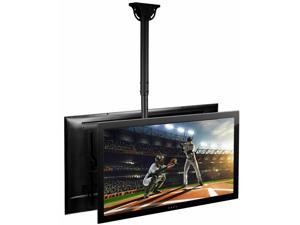 Dual Screen TV Ceiling Mount | Fits 40-70 Inch TVs | Adjustable Height