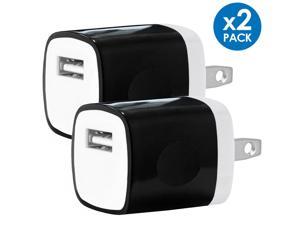 USB Wall Charger, 2-Pack Wall Plug USB Charging Cube 1A/5V One-Port Charging Block Charger Box for iPhone 11 Pro Max, SE, XR/Xs/X, 8/7/6/6S Plus, iPad, Samsung Galaxy S20 Plus,A20,A10e, LG,Pixel, Moto