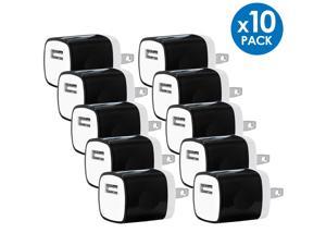 USB Wall Charger 10Pack Wall Plug USB Charging Cube 1A5V OnePort Charging Block Charger Box for iPhone 11 Pro MaxSE XRXsX 8766S Plus iPad Samsung Galaxy S20 PlusA20A10e LGPixel Moto