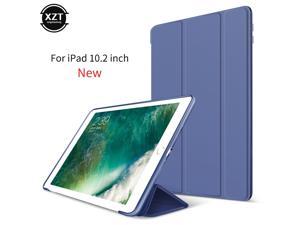 Case for New iPad 10.2 inch 2019 7th Gen Air 3 Funda Soft Silicone Bottom Back Stand PU Leather Smart Cover Auto Sleep
