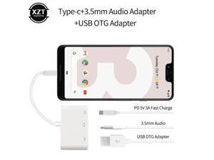 Type-C to 3.5mm Audio Cable + USB OTG Adapter+ Type-C 5V3A Fast Charging Cable Converter For Xiaomi LG HuaWei SamSung Adapters Type-C to 3.5mm Audio Cable + USB OTG Adapter+ Type-C 5V3A Fast Charging Cable Converter For Xiaomi LG HuaWei SamSung Adapters