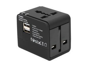 Universal Worldwide All in One Phone Charger Travel Wall AC Power Plug Adapter with Dual USB Charging Ports for USA EU UK AU Universal Worldwide All in One Phone Charger Travel Wall AC Power Plug Adapter with Dual USB Charging Ports for USA EU UK AU