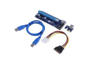 PCI-E 1X to 16X PCIe to PCI Express Extender Adapter Riser Card SATA USB3.0 Data Power Cable Kit For Bitcoin Mining Miner PCI-E 1X to 16X PCIe to PCI Express Extender Adapter Riser Card SATA USB3.0 Data Power Cable Kit For Bitcoin Mining Miner