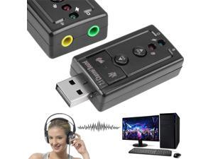 7.1 Virtual USB Sound Card 3.5mm AUX Headphone Microphone External Audio Adapter Stereo Headset Supports 3D Sound 7.1 Virtual USB Sound Card 3.5mm AUX Headphone Microphone External Audio Adapter Stereo Headset Supports 3D Sound