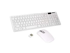 Wireless Slim White Keyboard + Wireless Optical Mouse Set for PC and Laptop Wireless Slim White Keyboard + Wireless Optical Mouse Set for PC and Laptop