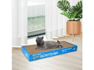 Dual-sided Cat Scratching Corrugated Board Scratcher Bed Pad Toy with Catnip