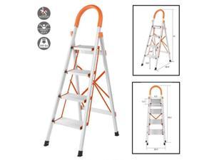 NEW Anti-slip 4 Step Aluminum Ladder Folding Steel Step Stool 330Lbs Max Load